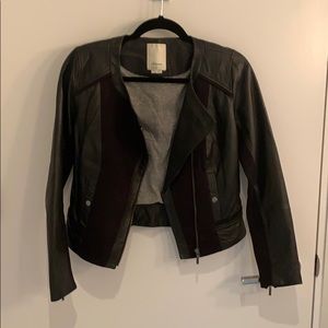 Anthropologie mixed media jacket by Elevenses